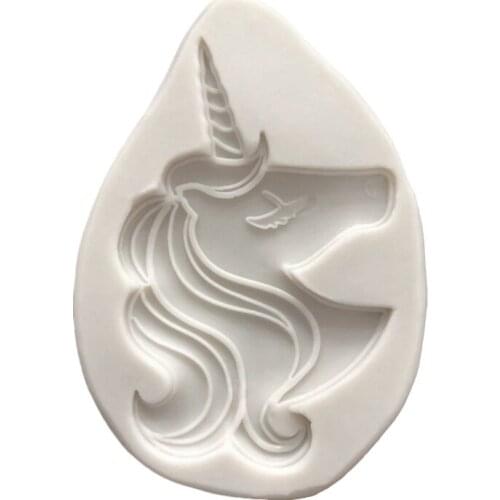Wholesale 10 pcs/lot Unicorn Silicone Mold Fondant Cake Decorating Tools Sugarcraft Cookie Cupcake Chocolate Baking Mold