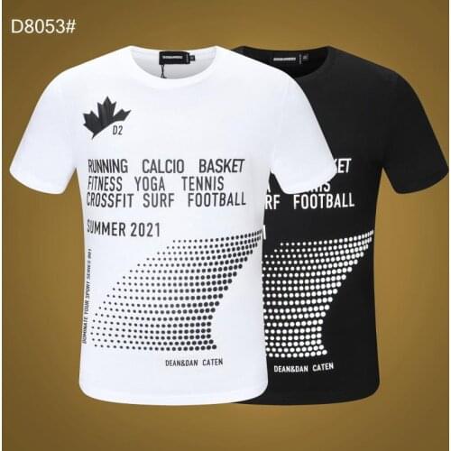 Genuine Dsquared2- Mens and womens classic T-shirt, letter printing, round neck T-shirt, new style D8053