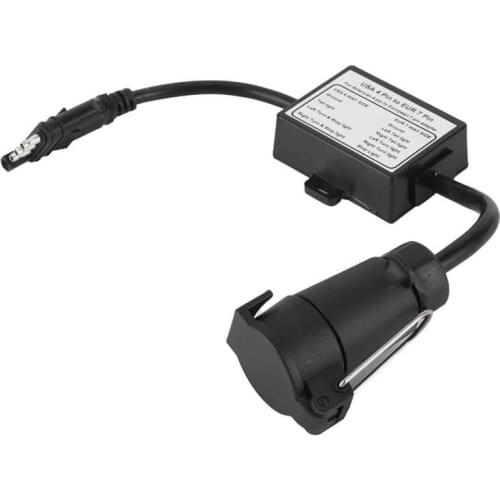 Trailer Connector Light Converter USA 4 Pin to EUR 7 Pin Adapter Stop/Brake Signal Separating Trailer Adapter Plug New