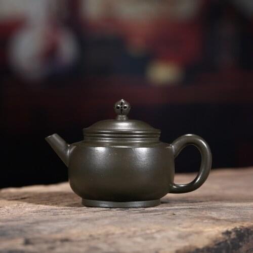 Sand Pot Famous Artisans Hand-made Raw Mine Green Mud Wang Town School Teapot Essentials Teapot Agent One Substitute