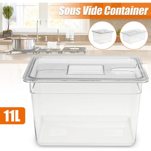 6L 11L Sous Vide Container Water Tank with Lid for Circulator Sous Vide Cooking Immersion Slow Cooker Cooking Tool