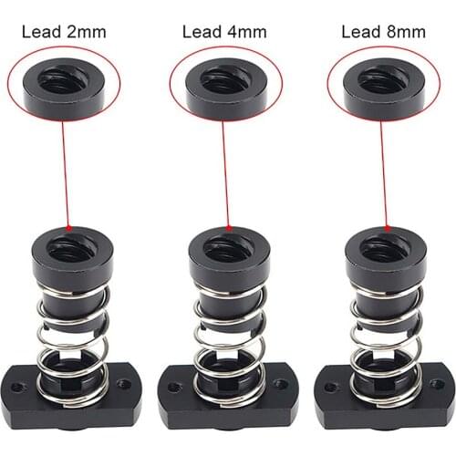 T8 POM Anti Backlash Spring Loaded Nut Elimination Gap Nut for 3D Printer Accessories