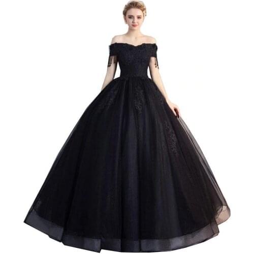 Quinceanera Dresses The Prom Short Sleeve Classic Off The Shoulder Noble Appliques Ball Gown Party Prom Formal Dress