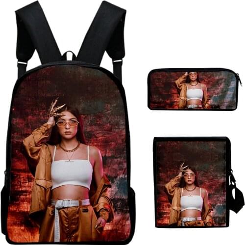 Creative Eva queen 3pcs/Set Backpack 3D Print School Student Bookbag Fashion Travel Laptop Daypack Shoulder Bag Pencil Case