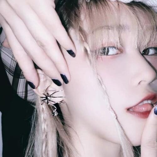 Tocona Punk Spider Drop Earrings for Women Shiny Green Crystal Stone Silver Color Alloy Metal Party Halloween Jewelry Pendient