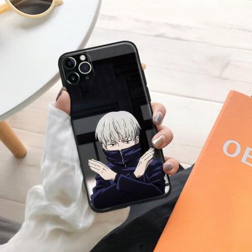 Inumaki jujutsu kaisen anime silicone for iPhone Se 6 6s 7 8 Plus X XR XS 11 12 Mini Pro Max glass TPU phone case cover shell