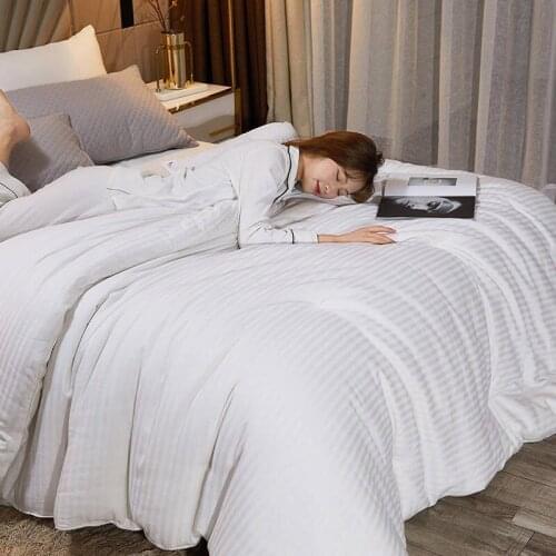 Modern Five-star Hotel Bed Quilt Soft Skin Friendly Home Blanket Breathable All Season Comforter Cotton Duvet Winter Bed Textile