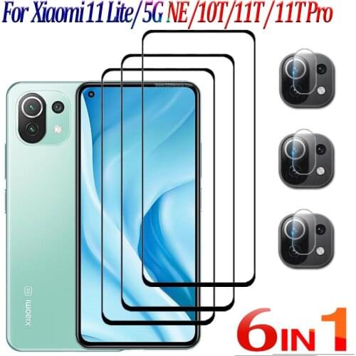 6in1 mi 10 lite tempered glass for xiaomi mi 10 lite smartphone screen protector mi 10 youth edition full cover glass mi-10-lite