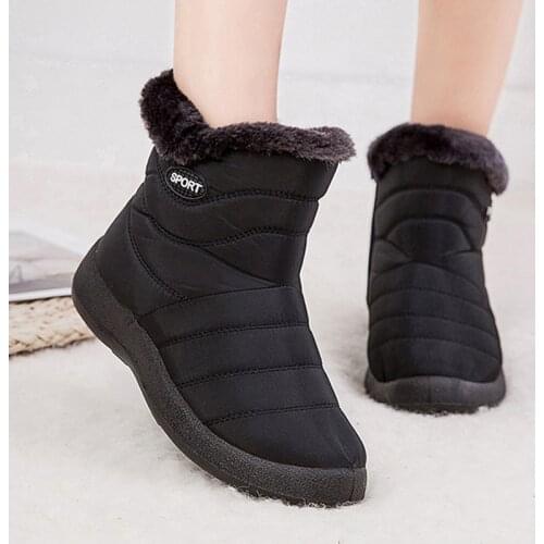 Warm Winter Boots Woman Shoes Plus Size Waterproof Ankle Boots Women Winter Shoes Flat With Snow Shoes Female Botas Mujer