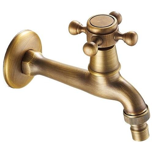 Outdoor Garden Tap Vintage Dual Use Faucet Bathroom Wall Mounted Single Cold Water Faucet Washing Machine Sink Mop Pool Grifo