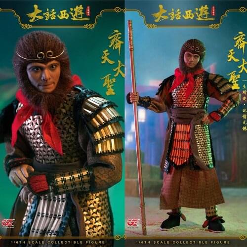 In Stock 1/6 Scale Collectible Full Set The Journey to the West Monkey King Goku with 2 Heads Sculpt Model for Fans Gifts