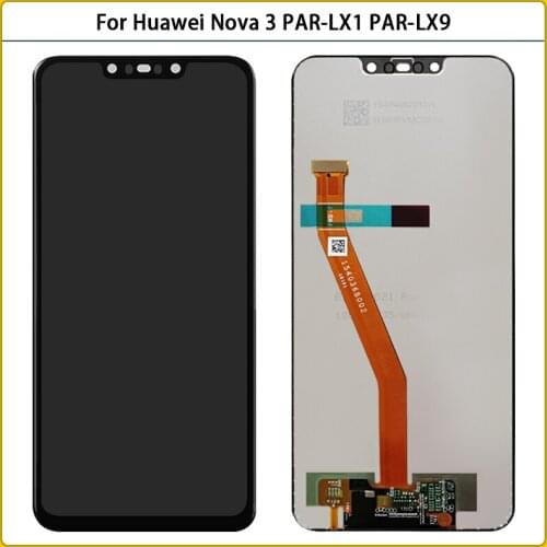 6.3“ For Huawei Nova 3 LCD Display Touch Screen Digitizer Assembly For Huawei Nova3 PAR-LX1 PAR-LX9 LCD Screen Replacement