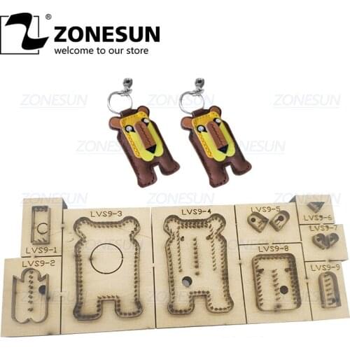 ZONESUN Custom Lion Leather Key Chain Die Cuts For Handmade Key Ring DIY Hang Decoration Cutting Clicker Die Steel Rule Die