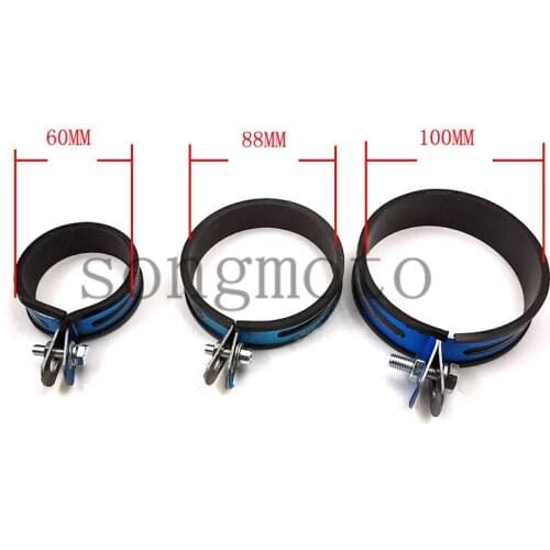 1pcs 60mm 88mm 100mm in Diameter Holder Clamp Fixed Ring Support Bracket for Universal Motorcycle Exhaust Pipe Muffler