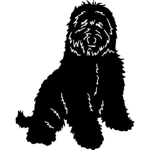 10.2*12.7CM Australian Labradoodle Dog Window Decorative Decal Funny Cute Animal Car Styling Stickers C6-0760