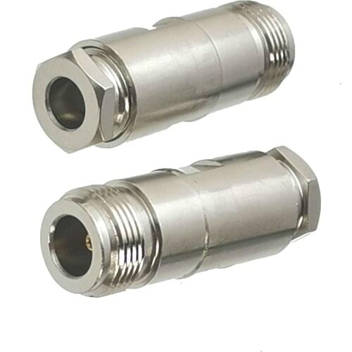 10pcs N Female Jack Connector Clamp RG5 RG6 5D-FB LMR300 Cable RF Coaxial Brass Straight New