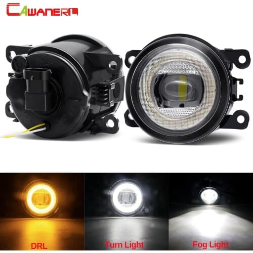2 X Car Fog Light Assembly LED Angel Eye DRL Fog Lamp Turn Light 30W For Nissan Frontier Pathfinder Note Xterra Navara Sentra