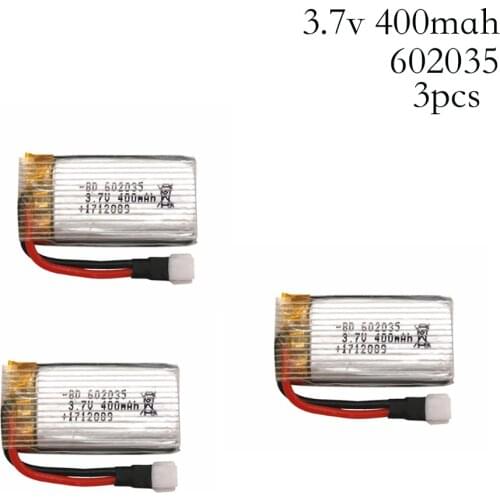 3pcs/lot 3.7V 400mah Original For h107 H31 Spare Parts Original Battery H31-011 Lipo battery 3.7 V 400 mah For H31 XH plug 30C