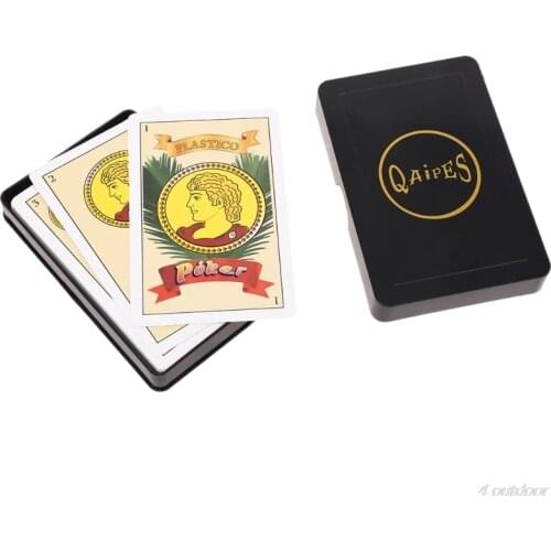 40pcs/set Spanish Playing Cards PVC Plastic Poker Cards Magic Props Family Party Board Game J07 21 Dropshipping