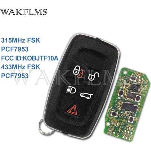 5 buttons Smart Remote key 315MHz 433MHz for LAND ROVER RANGE ROVER SPORT LR2 LR4 Discovery FOB without emergency key