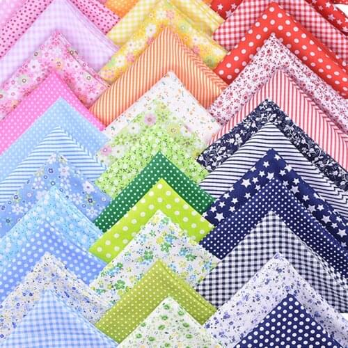 7pcs 50x50cm Assorted Floral Printed Cotton Cloth Sewing Quilting Fabric for Patchwork Needlework DIY Handmade Material