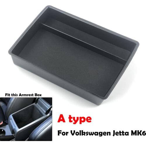 Car Styling Accessories Dedicated Central Armrest box Storage Tray Glove Box Pallet Case For For Volkswagen Jetta MK6 2012-2018