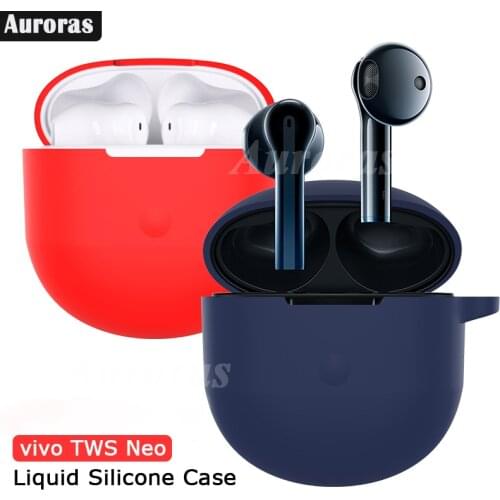 Auroras For VIVO TWS Neo Case Liquid Silicone Shockproof Headphone Accessories Protector Case For vivo TWS Neo Cover