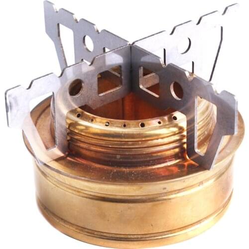 Outdoor Camping Alcohol Stove Stent Pot Burner Bracket Holder with Cross QW