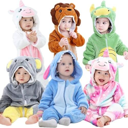 Baby Rompers Winter Animal Lion Unicorn Costume For Girls Boys Toddler Jumpsuit Infant Halloween Clothes Kid Overalls ropa bebes