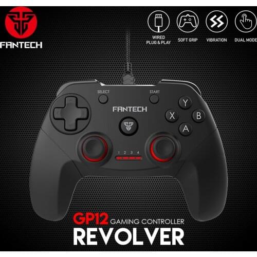 FANTECH Gaming GP12 Gamepad,Wired PC Game Controller,Joystick Dual Vibration For Windows PC,PS3,Playstation,Android