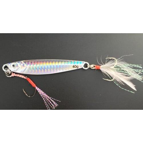 Hot Sale 1 Pieces40g 80mmMetal Lure Fishing Spoon Freshwater Fishing Hard LureSliceJigBait Spoon Fishing Tackle Metal Jigging