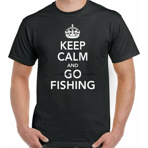 Keep Calm Go Fishing - Mens Funny T-Shirt Rod Angling Fisherman Angler Tackle