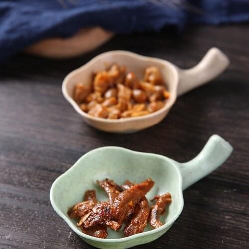 Mini Kitchen Food Sauce Dish Sauce Seasoned Mustard Wheatgrass Bowl Sauce Saucer Small Vinegar Taste Board Handle Snack Plate