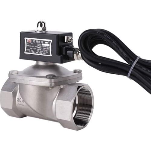 2" Normally Closed 304 Stainless Steel Explosion-proof Solenoid Valve For Gas natural gas