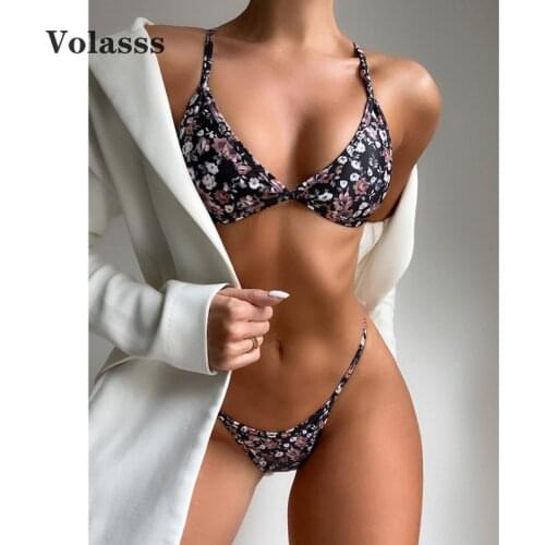 New Push Up Bikini Set Two Pieces Brazilian Halter Swimsuit Women Sexy Low Waist Swimwear Female Summer Micro Beach Bathing Suit