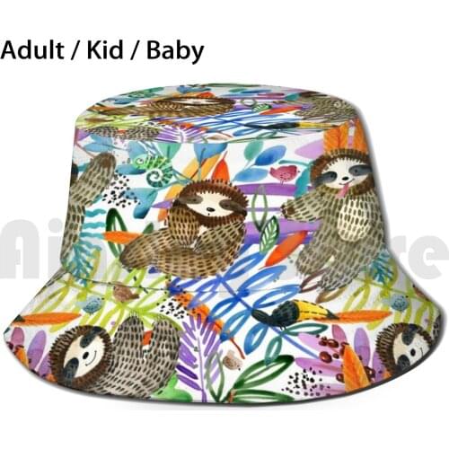 Sloth Bucket Hat Adult kid baby Beach Sun Hats Sloth Mom Sloth Sloth Sloth Sloth For Women Sloth Mom Sloth For Girls Sloth