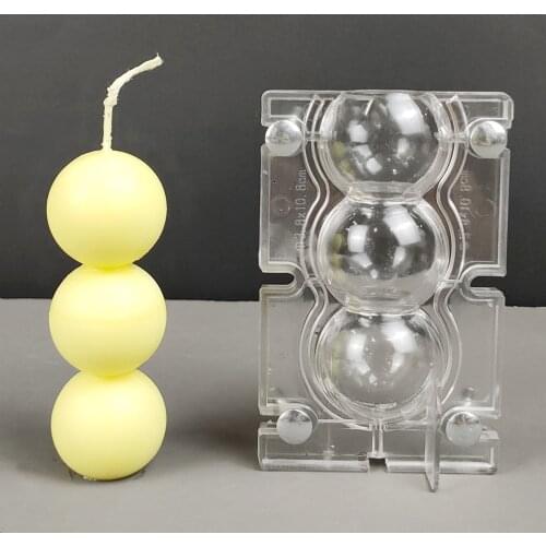 Plastic Overlapping Balls Candle Mold for Scented Candles Crafts Soap Aromatherapy Candles Handmade Candle Decorations