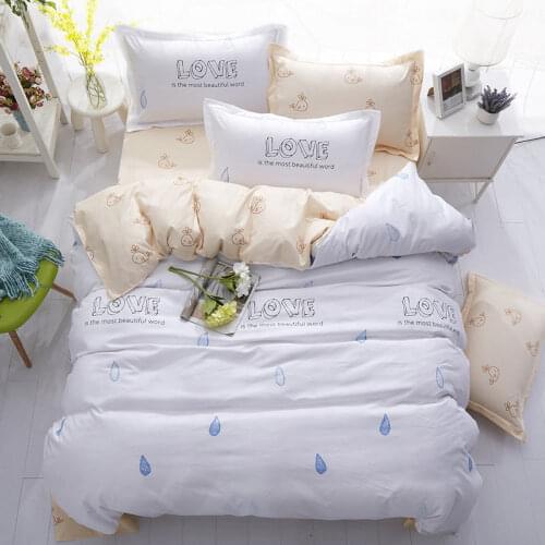 Bed Sheet Raindrop Printed 4pcs Cover Set Duvet Cover Adult Child Bed Sheets And Pillowcases Comforter Bedding Ses Bedspread