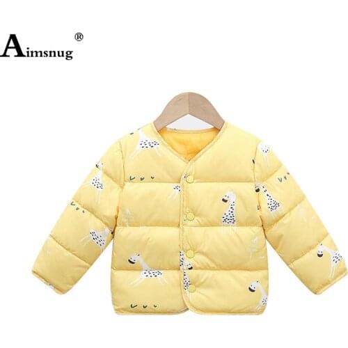 Unisex Down Cotton Jackets Kids Clothing 2021 Winter Hooded Top Outerwear Autumn Pleated Coats Children Sweet Print Warm Jacket