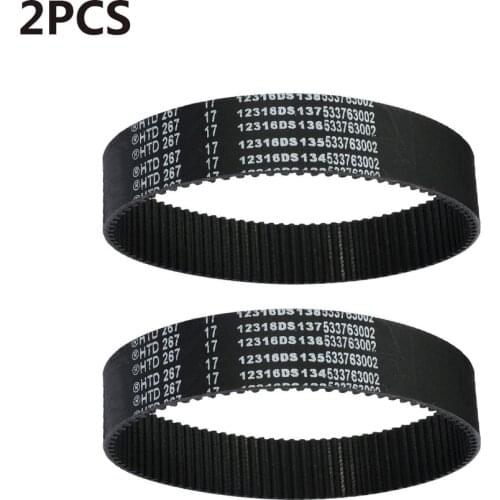 New 2pcs Electric Planer Drive Belts For Bosch Gho20-82 Gho36-82C Power Tool Accessories Toothed Driving Belt 267x17mm