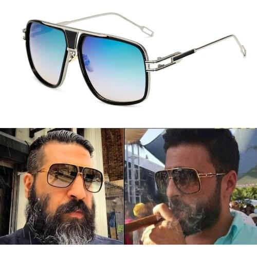 Fashion Big Frame Sunglasses Men Square Fashion Glasses for Women Gradient lens Retro Sun Glasses Vintage Gafas Oculos male