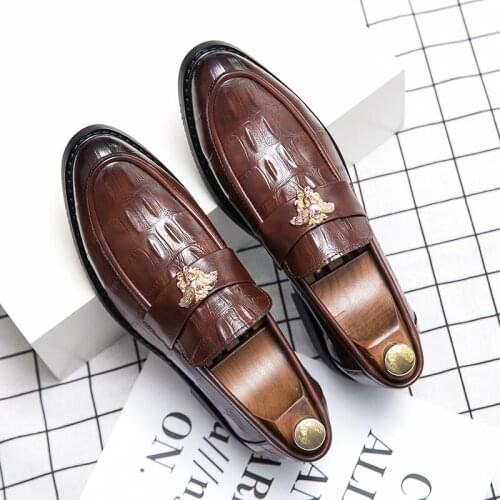 Casual Shoes For Men Trending Shoes Formal Leather For Men Business Pointed Mens Casual Luxury Man Dress Moccasins Mens Italian