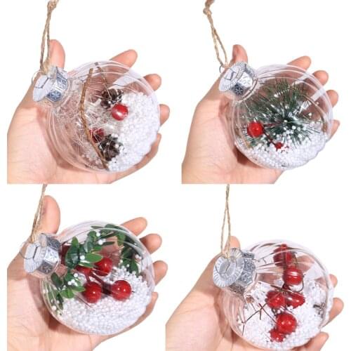 4 Pieces Christmas Xmas Tree Decoration Snowflake Hanging Ball Bauble Tinsel Decor
