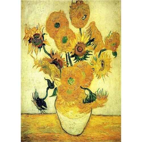 Flower Vase DIY Embroidery Cross Stitch 11CT Kits Needlework Craft Set Cotton Thread Printed Canvas Home Decoration Wholesale