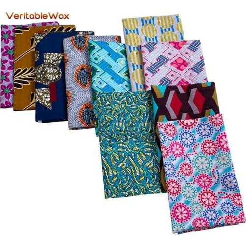 Veritablewax 10 Yards Different Colors Ankara Fabric One Color One Yard Material for Handwroking DIY Polyester Cloth C-4