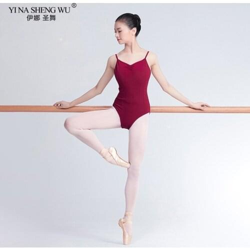 New Women Ballet Leotard Costume Cotton Backless Bodysuit Dance Clothes Adult Practice Ballet Gymnastics Dancewear Plus Size