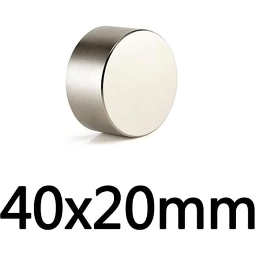 1/2Pcs 40x20 mm Big Magnet Major Diameter 40mmx20mm Bulk Round Magnets 40x20mm Neodymium Disc Magnet 40*20 mm