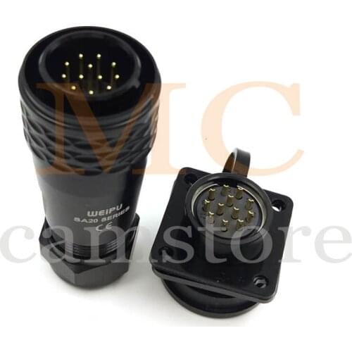SA20 Serials 12pin Waterproof connector, round power connector,LED power cord adapter, heavy industrial plug socket
