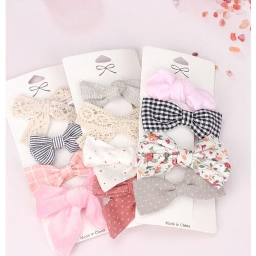 2/4/Set Baby Cute Lace Bowknot Hair Clips Bows Kids Girl Hair Clip Children Hairpin Haarspeldjes Barrettes Baby Hair Accessories