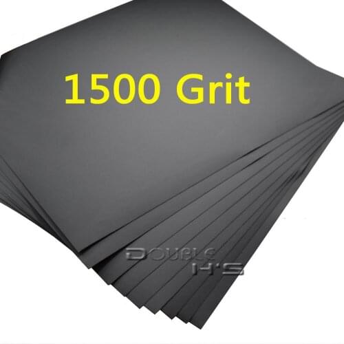 5 sheets / lot 1500 grit Wet and Dry Sandpaper Abrasive Waterproof Paper Sheets